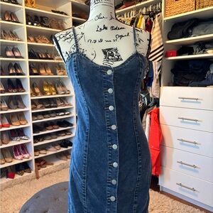 Women's Denim Button-Down Dress